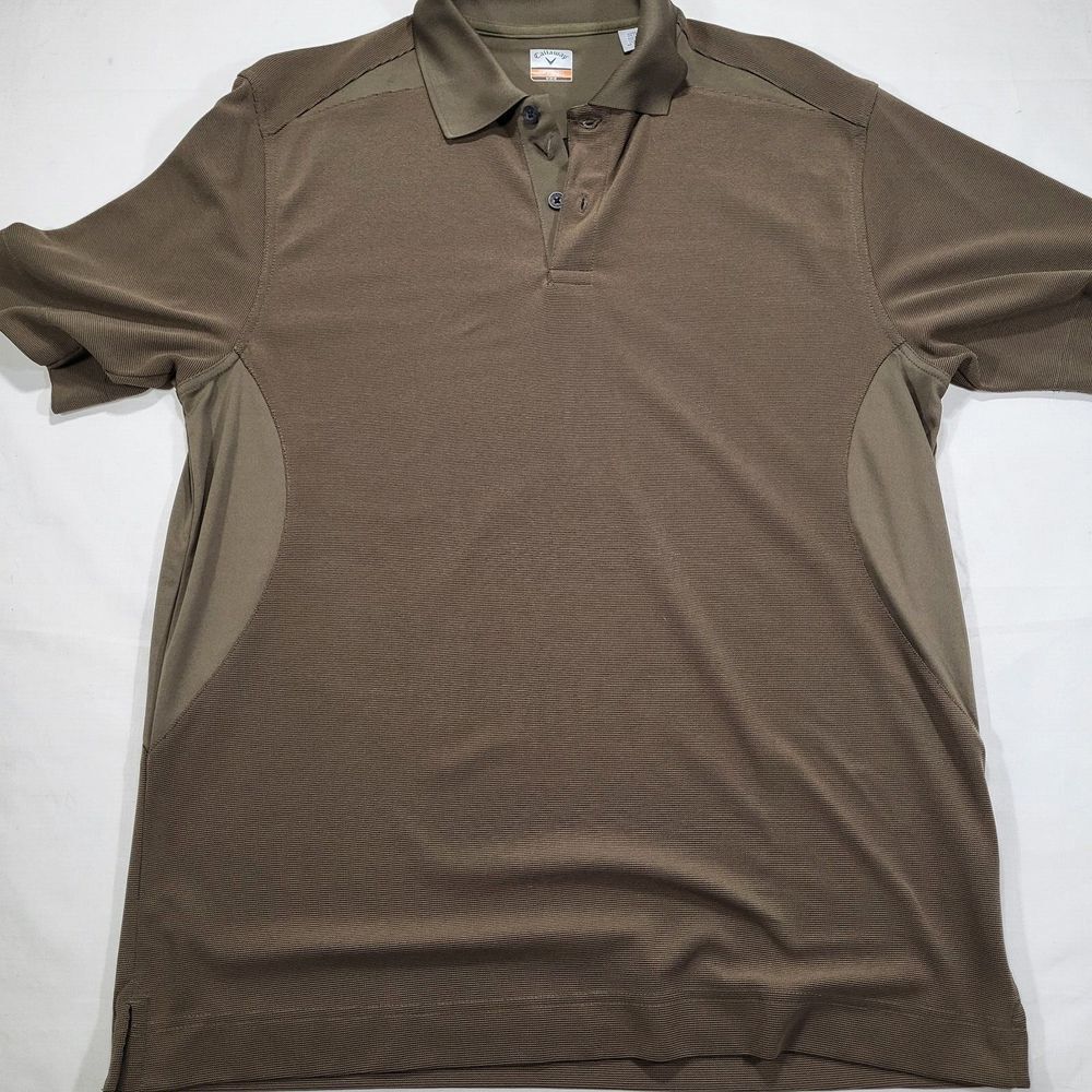Callaway C-Tech Men's Medium Brown Short Sleeve Polo - Picture 4 of 7